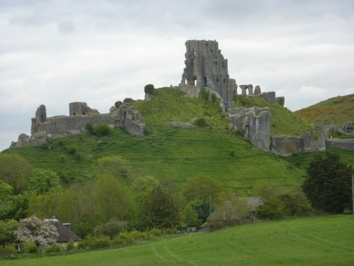 The striking profile of Corfe Castle dominates the Purbeck region of Dorset.