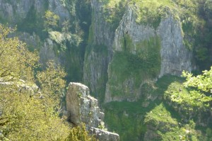 A top down view of the Cheddar Gorge cliffs