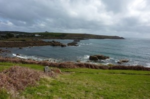 view of Old Town Bay taken from the footpath near St Mary's Old Church