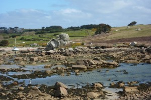 Porth Hellick, with Dick's Cairn (the 