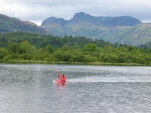 Elterwater Lake and Langdale Pikes