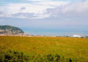 view over Minehead from Grabbist Hill