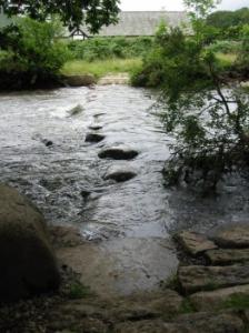 stepping stones & ford opposite St Catherine's church