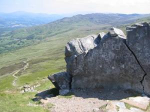 erratic boulder on the approach to Cader Idris