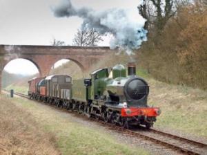 train and bridge on The Bluebell Railway